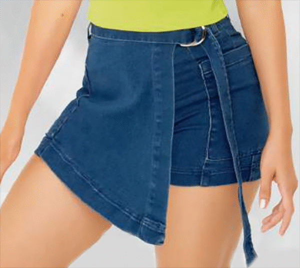 733 SHORT FALDA DE MEZCLILLA