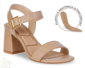 SANDALIAS DE TACON CON PLANTILLA ANATOMICA
